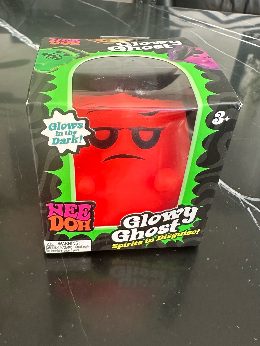 Schylling authentic Needoh Glowy Ghost Kids Toy - Red Glow-In-The-Dark